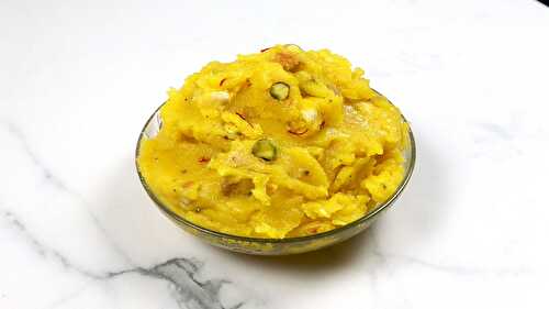 Soaked Moong Dal Halwa With Kesar Milk - Tasted Recipes