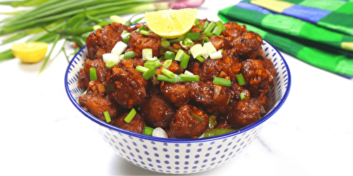 Soya Chunks Manchurian (Dry) - Tasted Recipes
