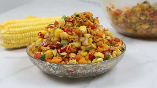 Sweet Corn Bhel | Corn Chaat - Tasted Recipes