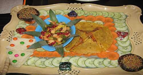 Veg Quesadilla With Fruit Salsa - Tasted Recipes