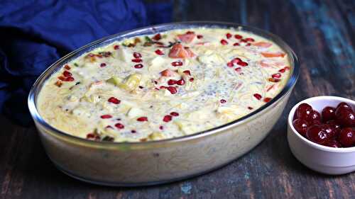 Vermicelli Custard | Semiya Custard Falooda | Eid Special - Tasted Recipes