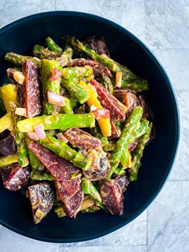Asparagus & Beet Salad with Dijon Shallot Dressing - Tastefully Grace