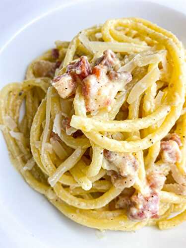 Authentic Amalfi Coast Spaghetti alla Carbonara - Tastefully Grace