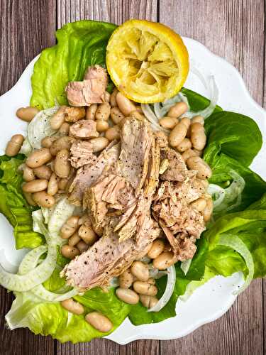 Authentic Italian Tuna and White Bean Salad - Tastefully Grace