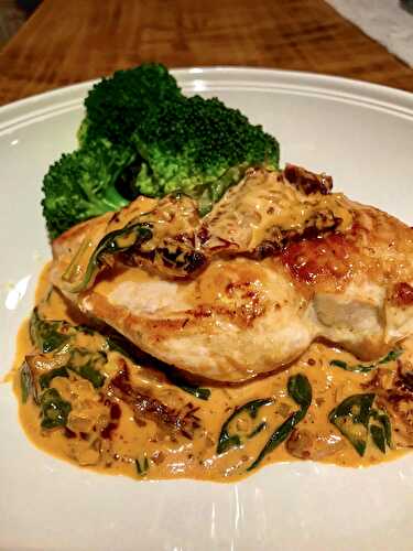 Chicken with Sun Dried Tomato Shallot Cream - Tastefully Grace
