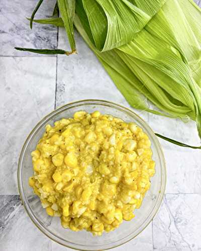 Creamless Creamed Corn - Tastefully Grace