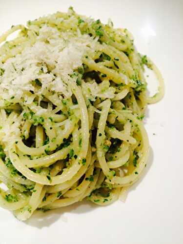 Garlicky Broccolini Pesto - Tastefully Grace