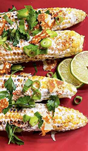 Mexican Street Corn with Crispy Queso Fresco - Tastefully Grace