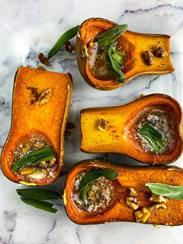 Roasted Honeynut Squash with Maple Sage Butter - Tastefully Grace