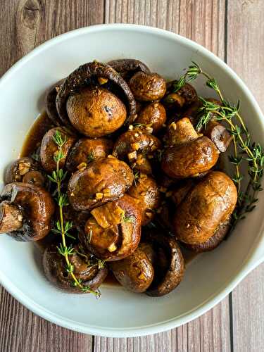 Roasted Mushrooms with Balsamic & Soy - Tastefully Grace
