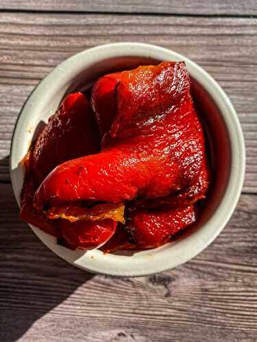 Simple Homemade Roasted Red Peppers - Tastefully Grace
