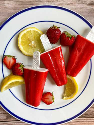 The Best Strawberry Lemonade Popsicles - Tastefully Grace