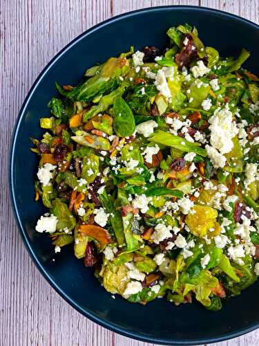 Warm Shaved Brussel Sprout Salad - Tastefully Grace