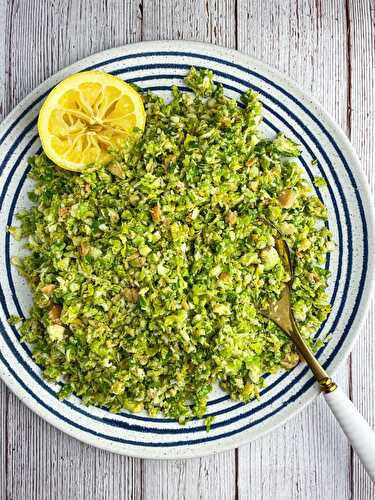 Raw Shredded Brussels Sprout Salad