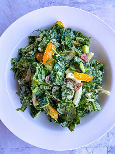 Best Ever Green Goddess Salad (Healthy Dressing!)