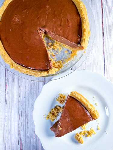 Chocolate Pie (With Shortbread Cookie Crust)