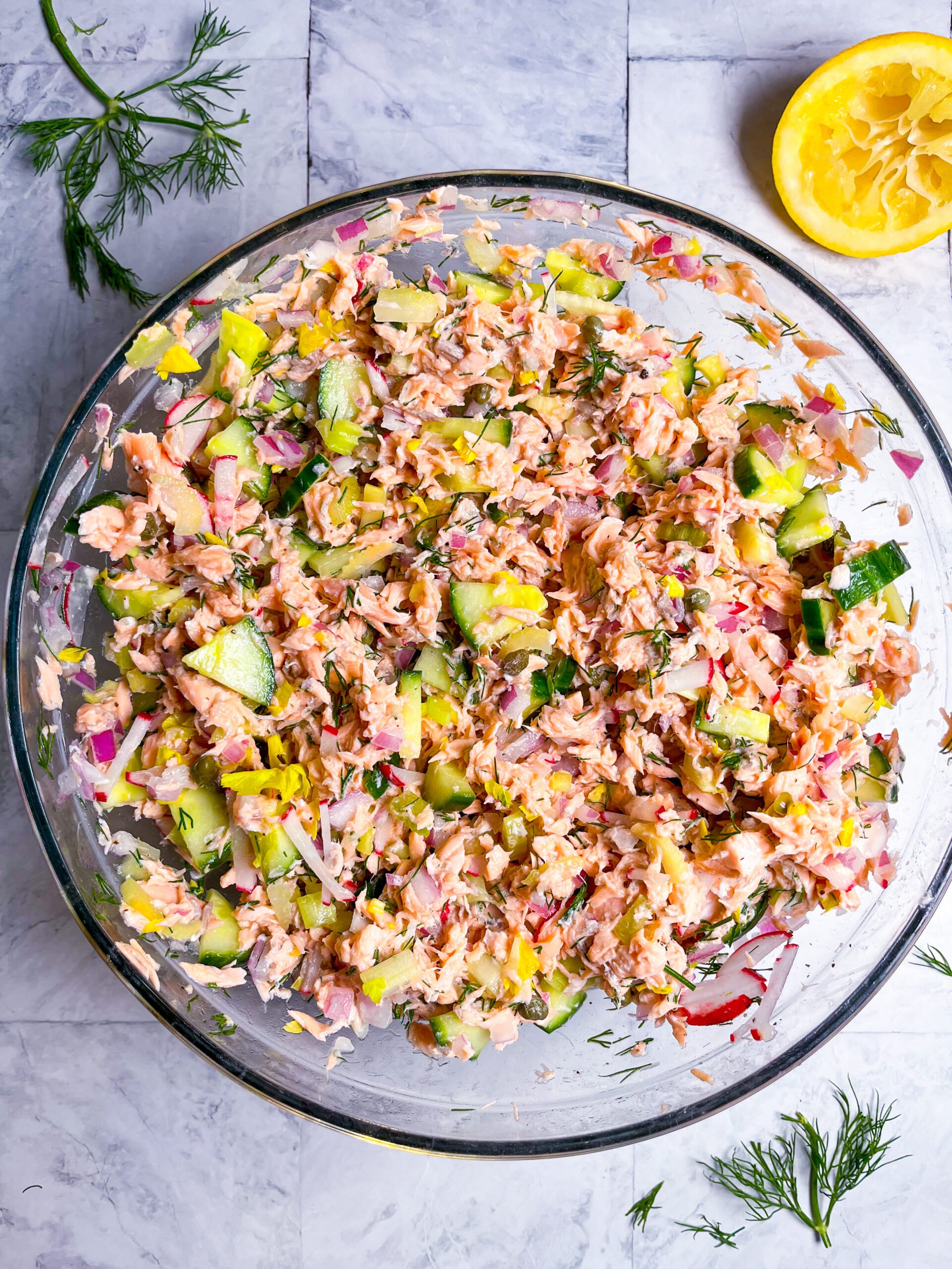 Salmon Salad (With Lemon & Dill)