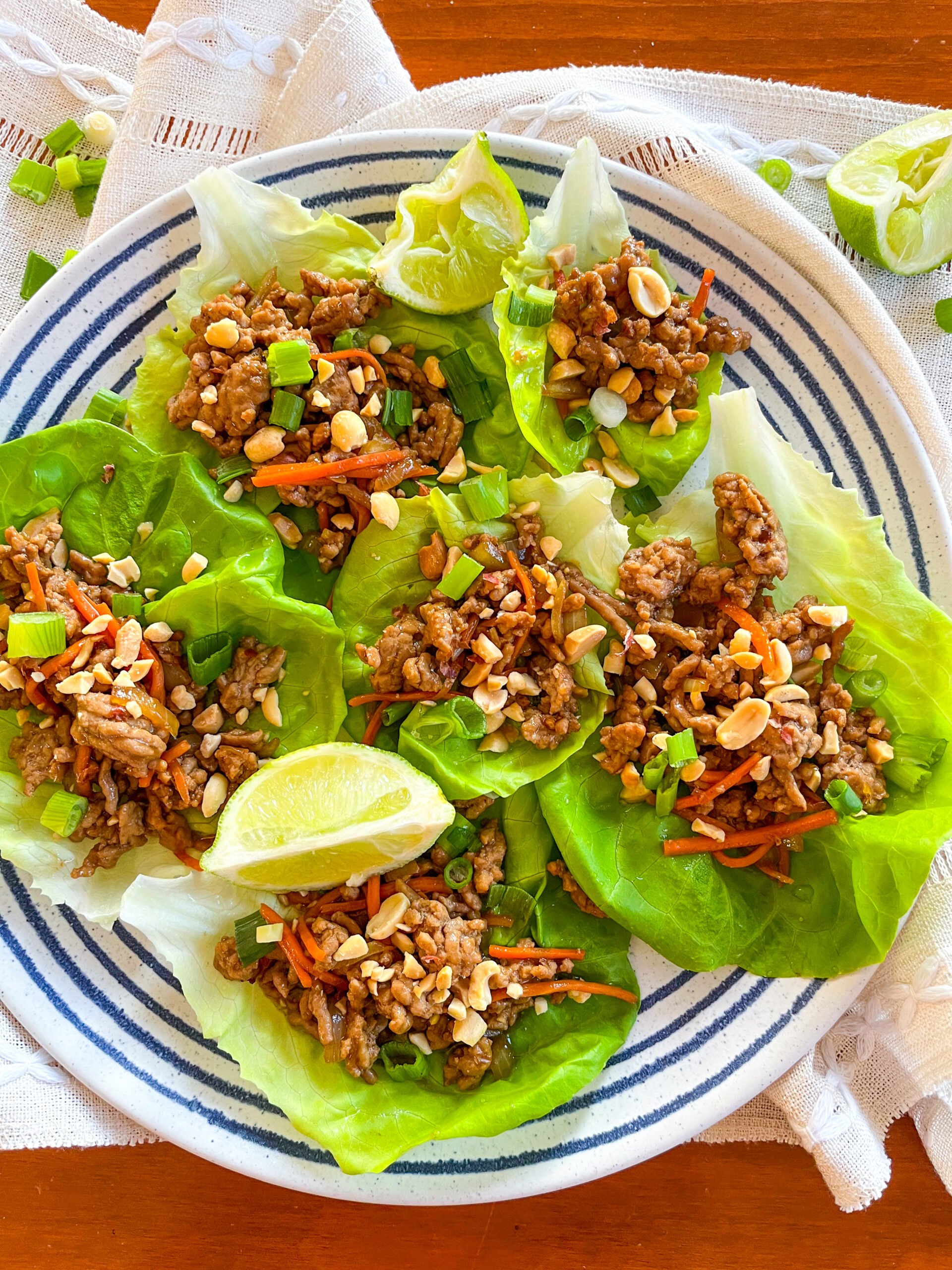 Asian Lettuce Wraps (Pork or Chicken!)