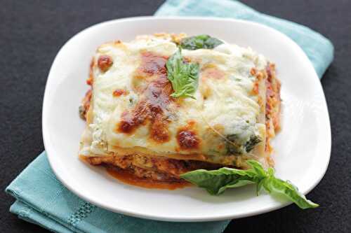 Meat & Cheese Lasagna with Spinach