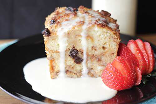 Tres Leches Bread Pudding with a cream sauce!