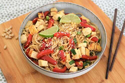 Citrus Tofu Noodles - Vegan Easy Recipes - Teodora Vegan