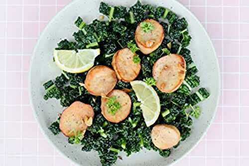 Vegan Scallops with Kale Salad