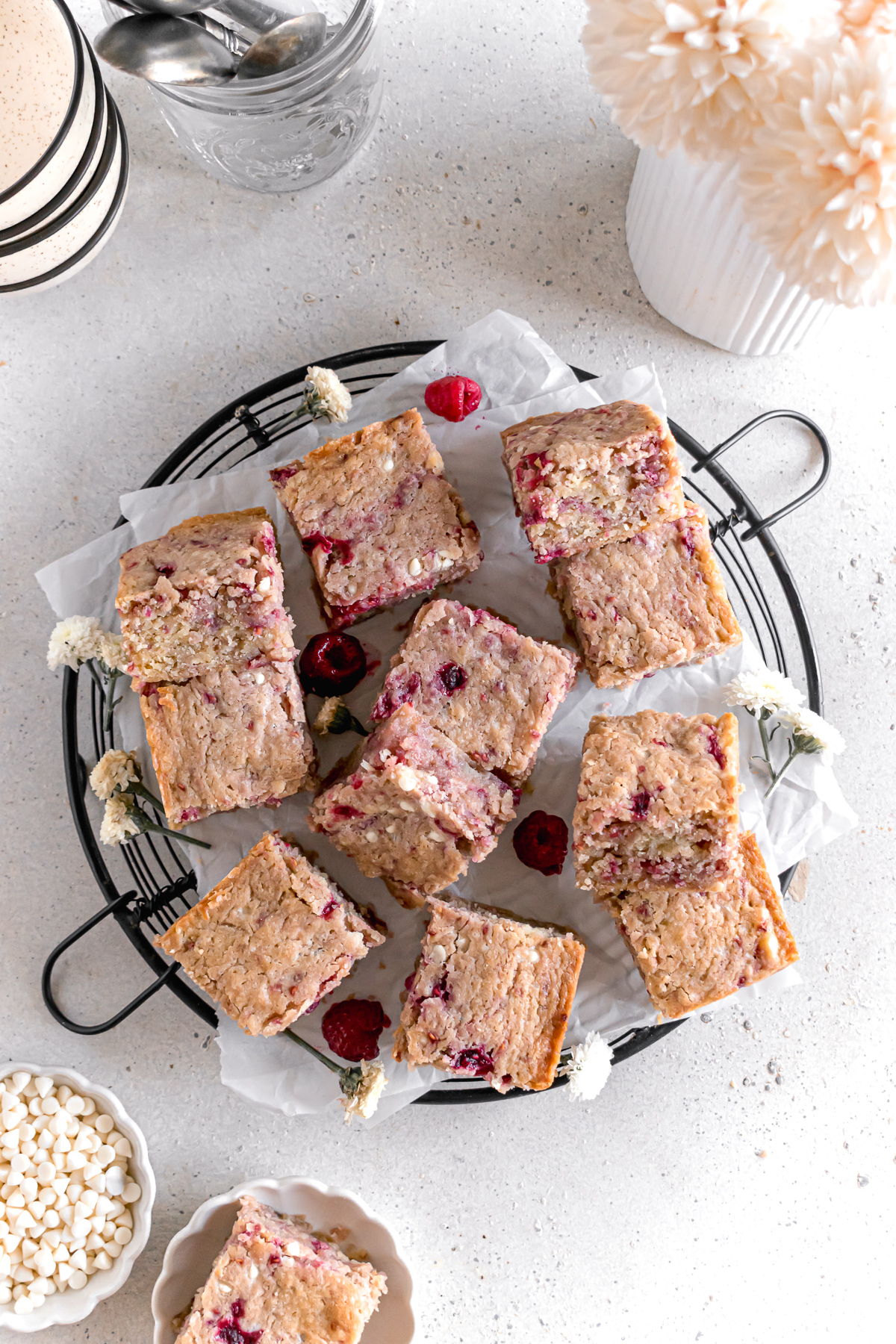 White Chocolate Raspberry Blondies