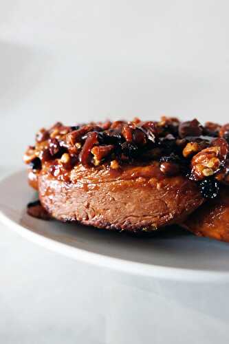 Apple Butter Sticky Buns with Pecans and Currants
