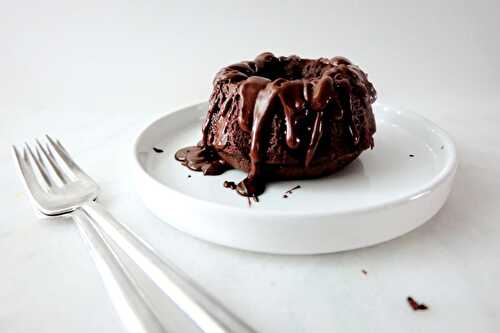 Dark Chocolate Chambord Mini Bundt Cakes