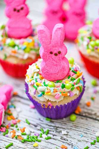 Easter Bunny Peep Cupcakes