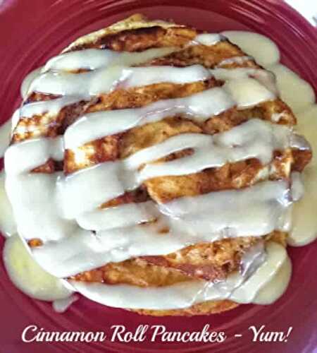 Cinnamon Roll Pancakes (Cream Cheese Glaze Included)