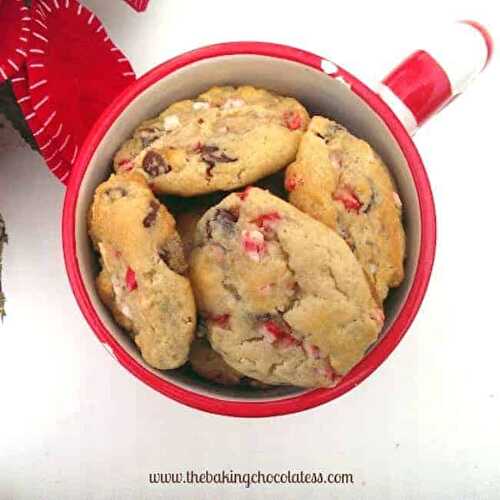 GF White Chocolate Peppermint & Milk Chocolate Chip Cookies {Cream Cheese included!}