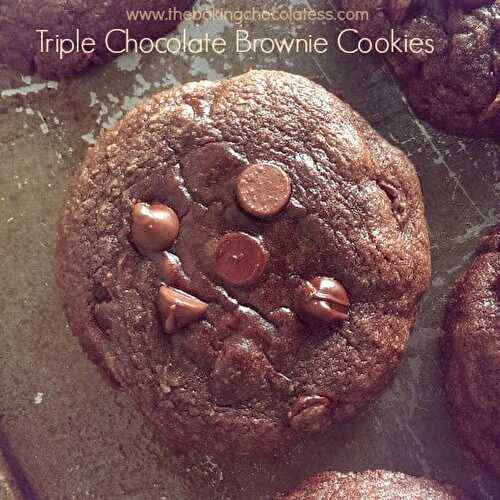 Hurry-up Triple Chocolate Brownie Cookies!