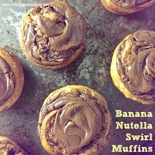 'Awesome' Banana Nutella Swirl Muffins! {Choose GF or Regular}