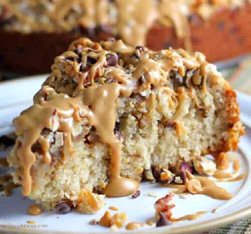 Chocolate Chip and Peanut Butter Oatmeal Cake