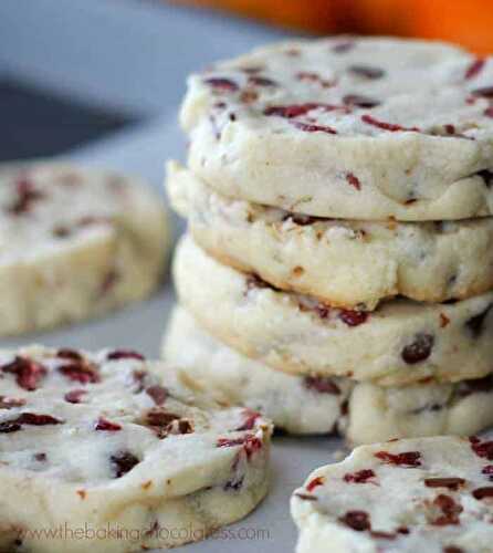 Holiday Cranberry Orange Chocolate Chip Shortbread Cookies