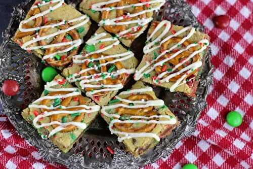 Chocolate Chip M&M Pretzel Bars