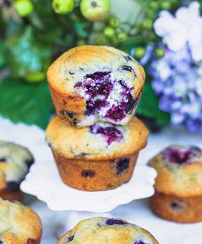 Bakery Style Blueberry & Blackberry Muffins