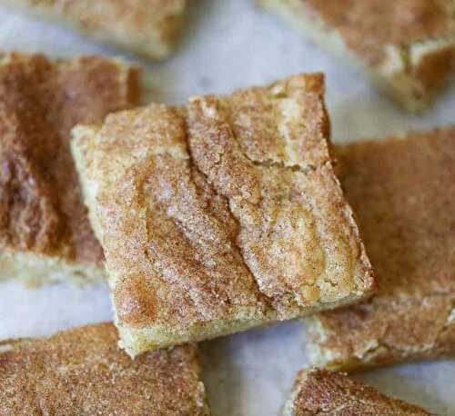 Home-made Snickerdoodle Cookie Bars