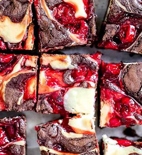 OMG! Heavenly Cherry Cheesecake Swirl Brownie