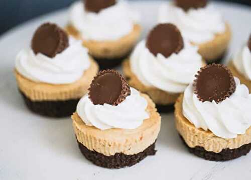 Keto Mini Chocolate Peanut Butter Cheesecakes