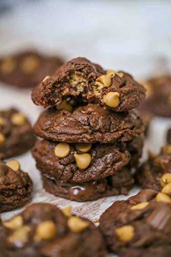 Peanut Butter Cup Chocolate Cookies - Vegan & GF Options
