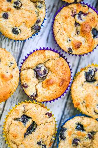Healthy Whole Wheat Blueberry Muffins