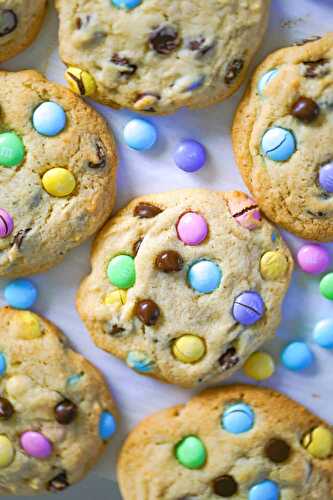 M&M Chocolate Chip Candy Cookies