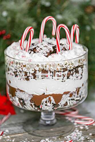 Peppermint Candy Brownie Trifle