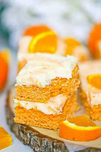 Orange Creamsicle Cake Bars