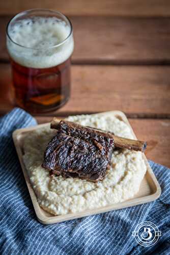 Stout Braised Short Ribs over Creamy Pale Ale Polenta