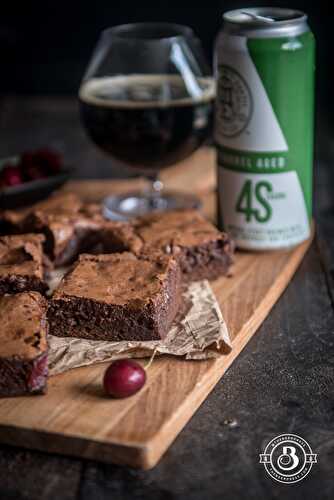 Cherry Stout Beer Brownies