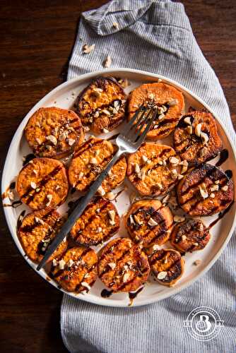 Melting Beer Sweet Potatoes with Balsamic and Hazelnuts