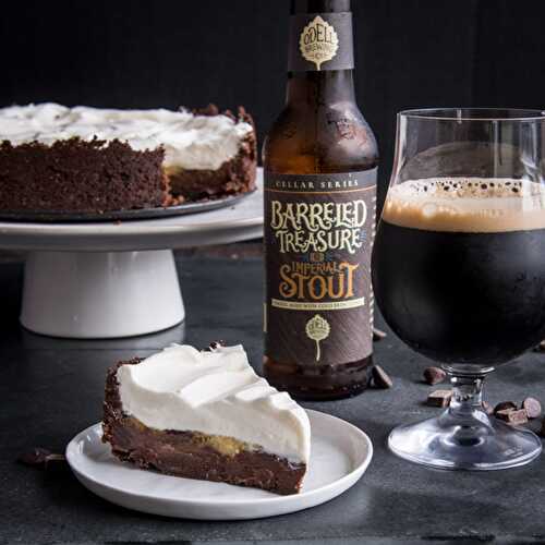 Stout Chocolate and Vanilla Beer Cream Pie with Rum Whipped Cream